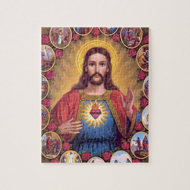 Quebra-cabeça O coração sagrado de Jesus (Vertical)