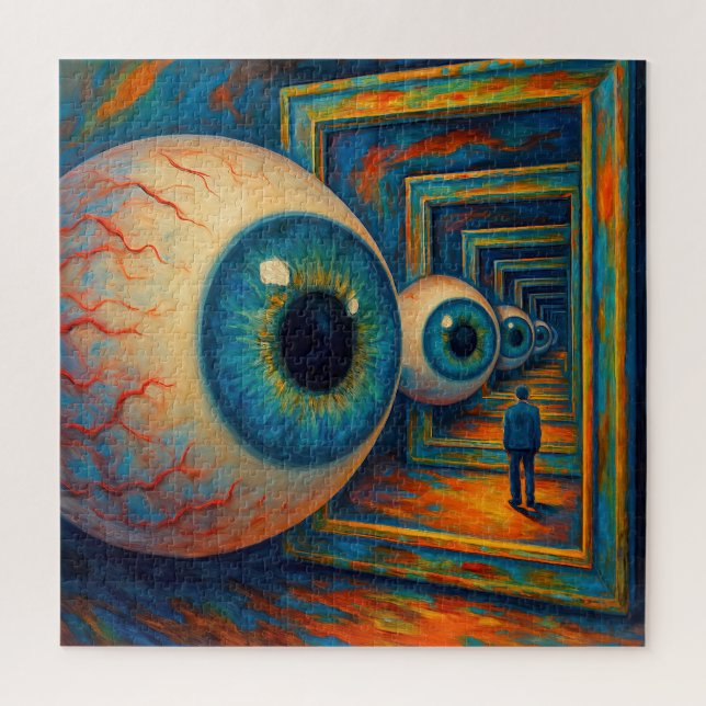 Quebra-cabeça "O Corredor de Ver" - Um Retrato Surreal (Vertical)