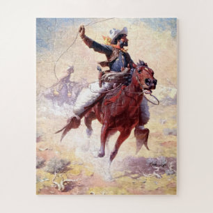 Quebra-cabeça O Cowboy do Alcance de Roping William Robinson Lei