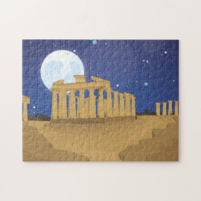 Quebra-cabeça O desenho animado da Acrópole de Atenas (Horizontal)