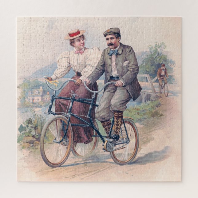 Quebra-cabeça O Elopemento da Bicicleta, 1896 (Vertical)