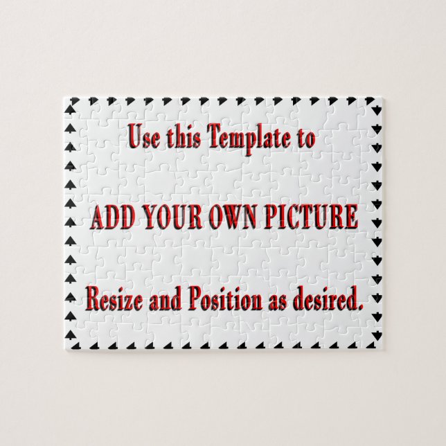 Quebra-cabeça O enigma feito sob encomenda adiciona sua própria (Horizontal)