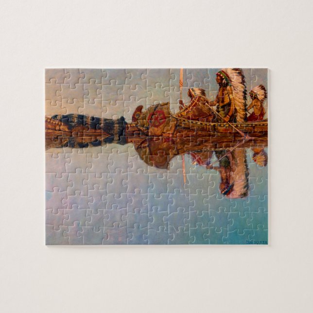 Quebra-cabeça O enterro de água por Newell Convers Wyeth (Horizontal)