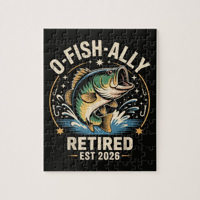 Quebra-cabeça O-Fish-Ally Aposentado em 2026 Pescador Pesca (Vertical)