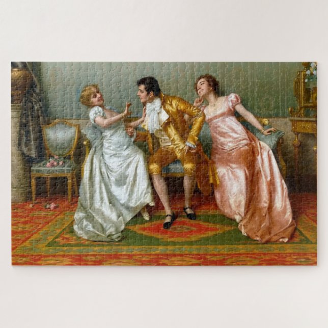 Quebra-cabeça O Flirt de Vittorio Reggianini (Horizontal)