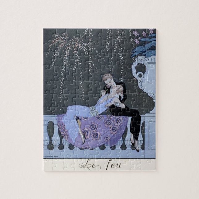 Quebra-cabeça O fogo, ilustração para "Fetes Galantes" por Pau (Vertical)