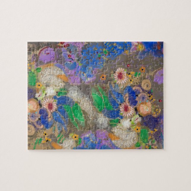 Quebra-cabeça O fundo de abstrato de Odilon Redon. (Horizontal)