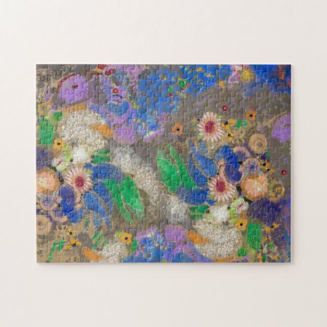Quebra-cabeça O fundo de abstrato de Odilon Redon. (Horizontal)