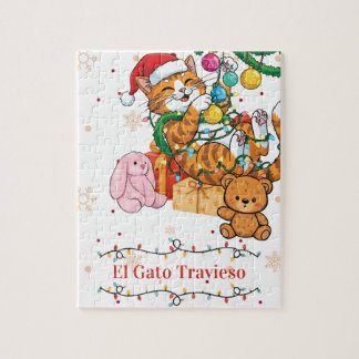 Quebra-cabeça O Gato Travesso de Natal