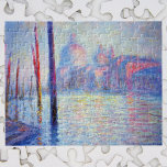 Quebra-cabeça O Grande Canal de Claude Monet<br><div class="desc">O Grande Canal (1908) de Claude Monet é uma pintura de arte vintage impressionismo que apresenta os Papais noeis Maria della Salute do centro do canal, você pode ver os polos de gondola saindo da água e alcançando o céu. Sobre o artista: Claude Monet foi fundador do movimento de pintura...</div>