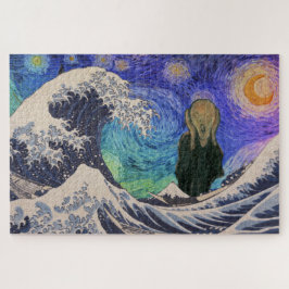 Quebra-cabeça O Gritar do Excelente Wave Starry Night