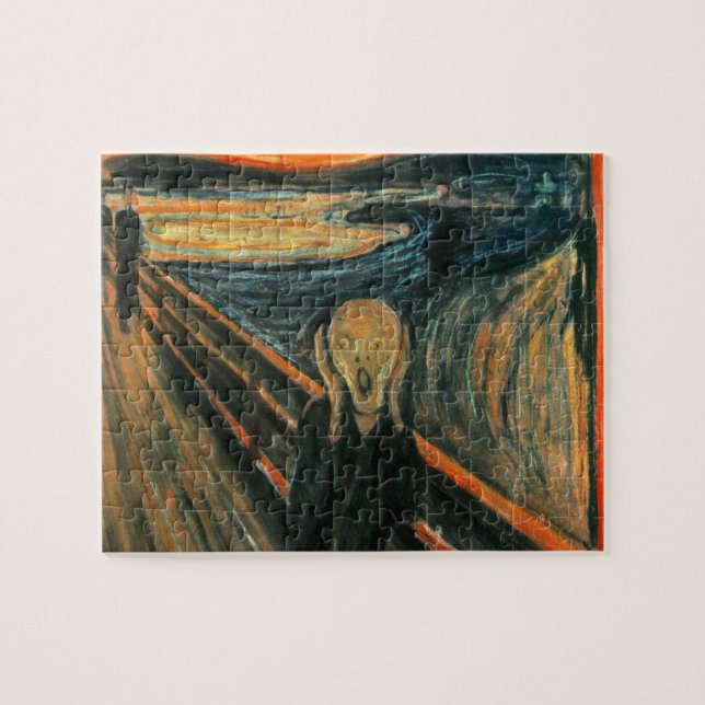 Quebra-cabeça O Gritar Edvard Munch Modern Expressionist Art (Horizontal)