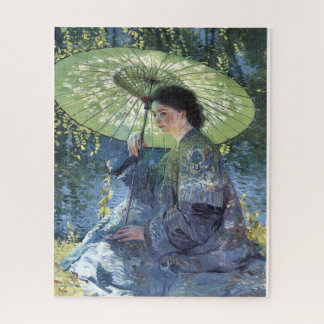 Quebra-cabeça O Guarda-Chuva Verde por Guy Rose Jigsaw Puzzle de