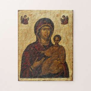 Quebra-cabeça O ícone Theotokos e o ícone da Bizantina Cristo
