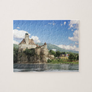 Quebra-cabeça O impressionante Castelo Schonbuhel assenta acima