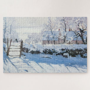 Quebra-cabeça O Impressionista Francês Magpie Claude Monet Pain