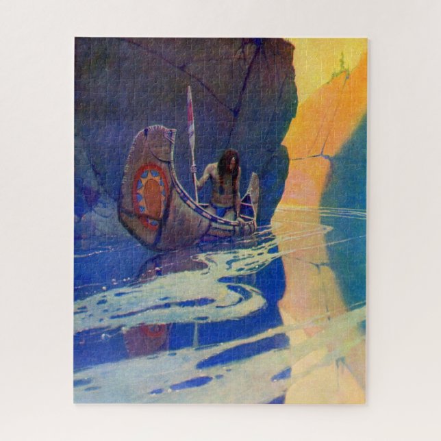 Quebra-cabeça O Índio Em Sua Solidão NC Com 1907 (Vertical)