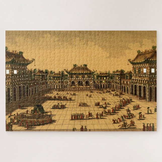 Quebra-cabeça O interior do palácio do imperador da China em Peq (Horizontal)