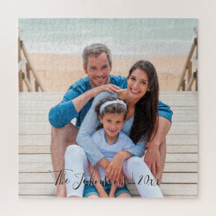 Quebra-cabeça O Keepsaokê Datado Adiciona A Foto Da Sua Famíli