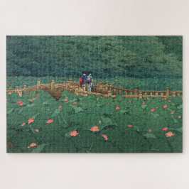 Quebra-cabeça O Lago no Santuário Benten em Shiba Kawase Hasui