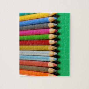 Quebra-cabeça O lápis colorido desenha o teste padrão
