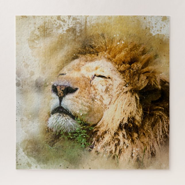 Quebra-cabeça O leão é o rei dos animais (Vertical)