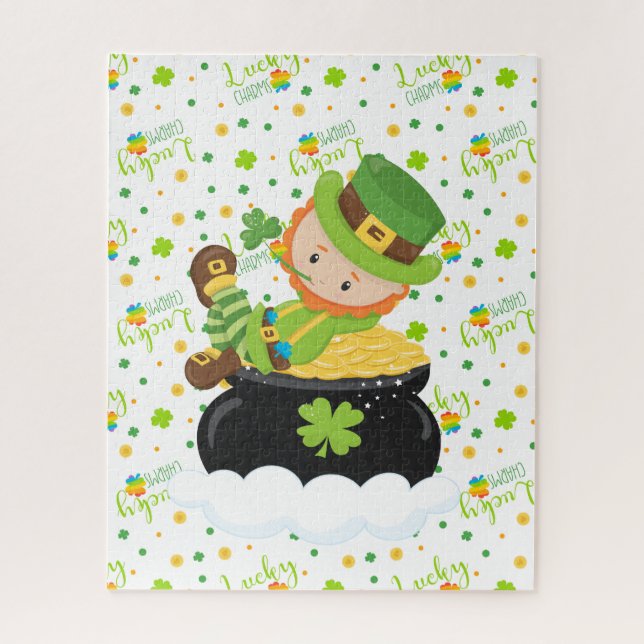 Quebra-cabeça O Leprechaun da almofada da rua (Vertical)