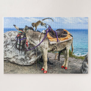 Quebra-cabeça O macaco no burro - só em Ruas.