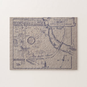 Quebra-cabeça O mapa de Peter Pan de jardins de Kensington
