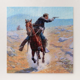 Quebra-cabeça “O Mensageiro” Arte Ocidental por Charles Schreyvo