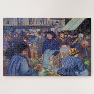Quebra-cabeça O Mercado em Gisors (1899) por Camille Pissarro