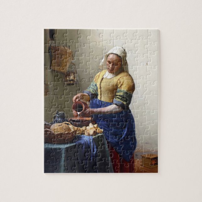 Quebra-cabeça O Milkmaid, c.1658-60 (óleo em canvas) (Vertical)