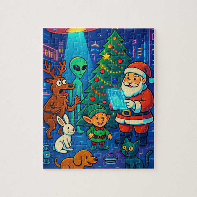 Quebra-cabeça O Natal fora deste mundo do Papai Noel (Vertical)