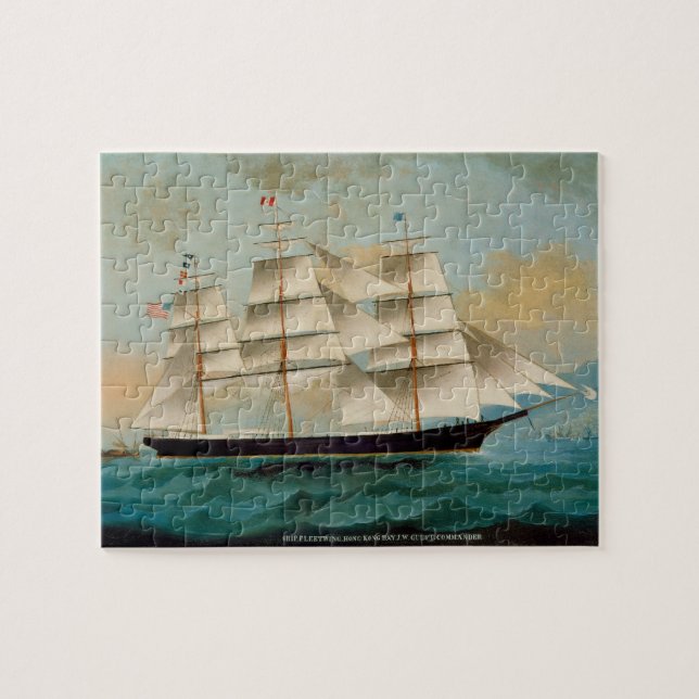 Quebra-cabeça O navio Fleetwing, baía de Hong Kong (Horizontal)