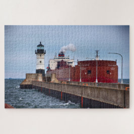 Quebra-cabeça O navio Paul R. Tregurtha e o farol