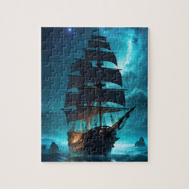 Quebra-cabeça O navio pirata (Vertical)