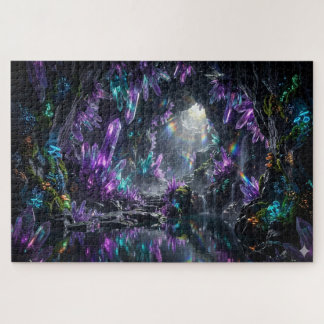 Quebra-cabeça O Núcleo Prismático: Caverna de Cristal Reluzente