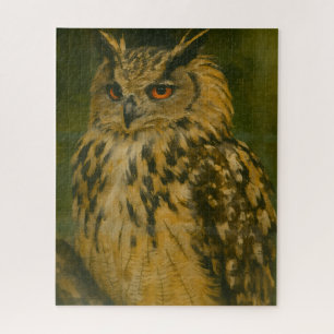 Quebra-cabeça O Observador - Eurasian Eagle-Owl na Luz do Woodla
