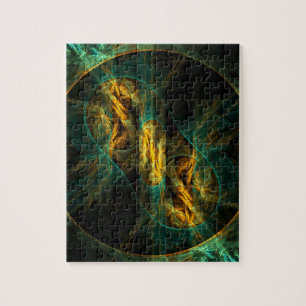 Quebra-cabeça O olho da arte abstracta da selva