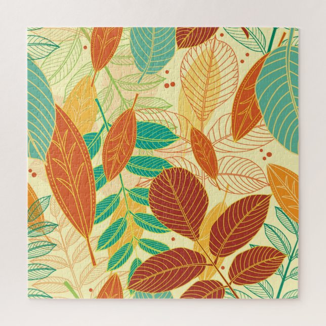 Quebra-cabeça O outono deixa o padrão perfeito (Vertical)