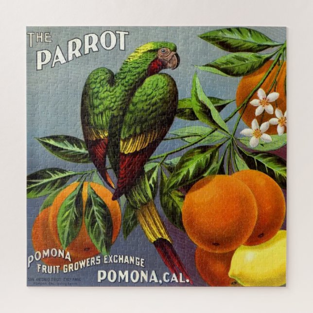 Quebra-cabeça O papagaio muito verde (Vertical)