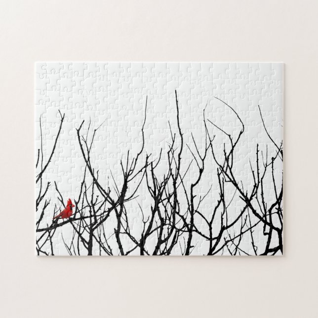 Quebra-cabeça O pássaro vermelho por pimentas de Leslie (Horizontal)