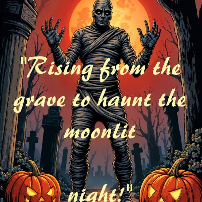 Quebra-cabeça O Passeio da Múmia à Meia-Noite (“The mummy awakens under the Halloween moon.”)