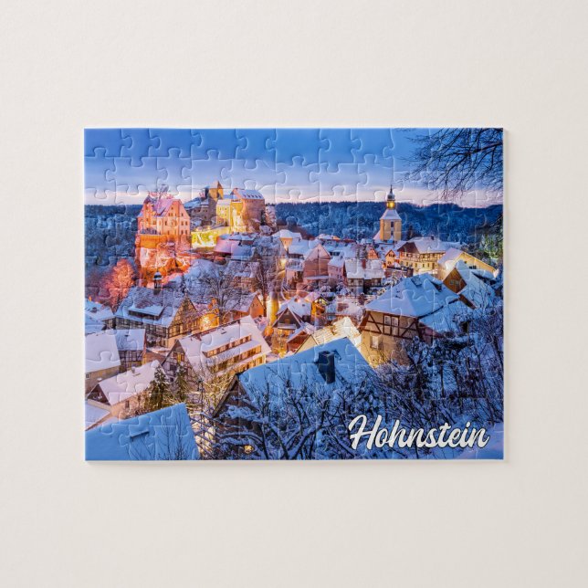 Quebra-cabeça O Período De inverno Em Hohnstein, Alemanha (Horizontal)