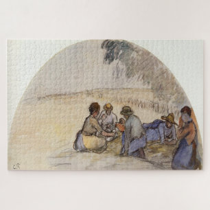 Quebra-cabeça O Piquenique (1891) por Camille Pissarro