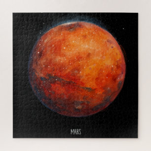 Quebra-cabeça O Planeta Vermelho: Mars Watercolor