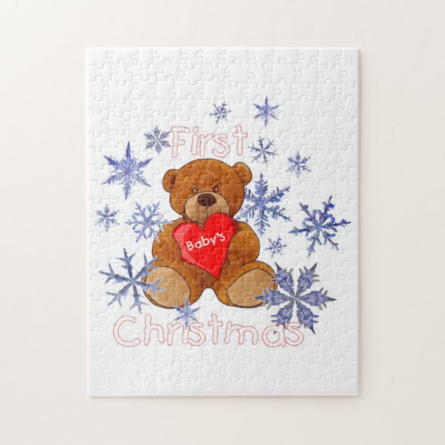 Quebra-cabeça O primeiro Natal do bebê (Vertical)