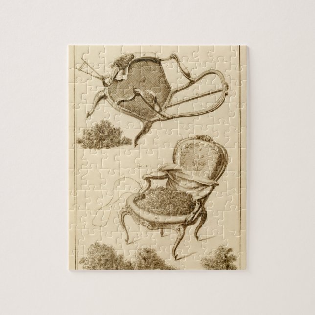 Quebra-cabeça O processo de estofar uma cadeira, 'do Enc (Vertical)