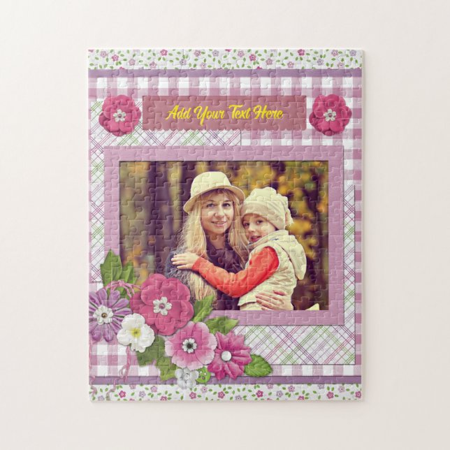 Quebra-cabeça O Quadro Personalizado com Texto Personalizado  (Vertical)