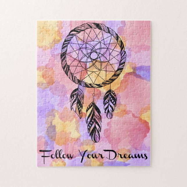 Quebra-cabeça O respingo da pintura segue seus sonhos 11x14 (Vertical)